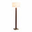 Nova California Tambo 1 Light Floor Lamp, Walnut Wood/Brass/White - 2010832DW