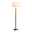 Nova California Tambo 1 Light Floor Lamp, Ash Wood/Brass/White - 2010832LW