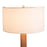 Nova California Tambo 1 Light Floor Lamp, Ash Wood/Brass/White