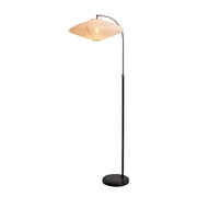 Nova California Roswell 1 Light Floor Lamp, Matte Black/White Linen - 2010833MB