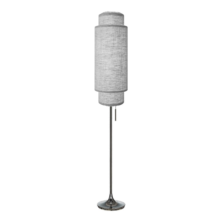 Nova of California Lollipop 1Lt Floor Lamp, Black Nickel/Gray - 2011802BN