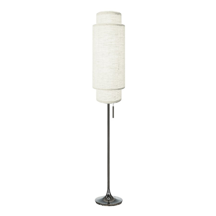 Nova of California Lollipop 1 Light Floor Lamp, Black Nickel/White - 2011804BN