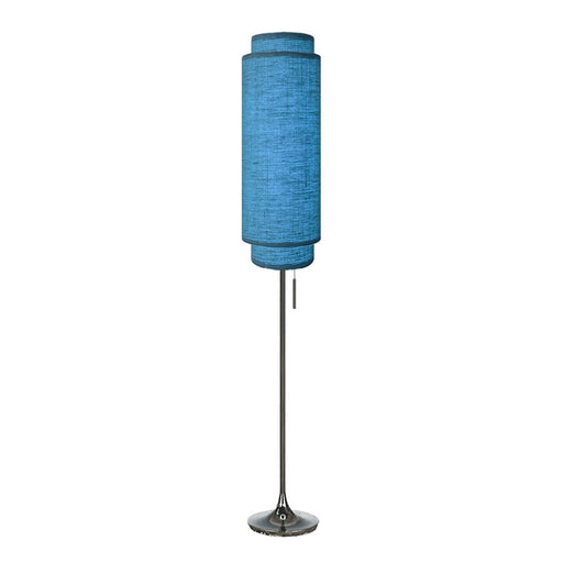 Nova of California Lollipop 1Lt Floor Lamp, Black Nickel/Sky Blue - 2011805BN