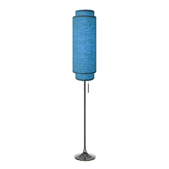 Nova of California Lollipop 1Lt Floor Lamp, Black Nickel/Sky Blue - 2011805BN