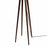 Nova California Quattro 1 Light Floor Lamp, Walnut Wood/Brass/White