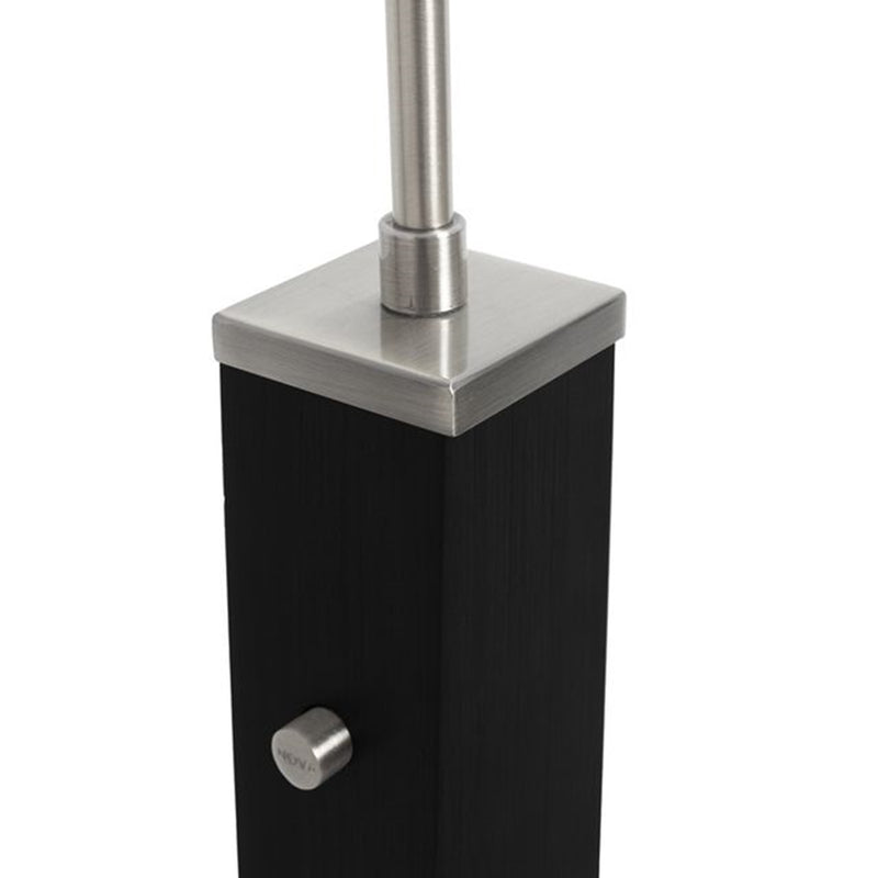 Nova California Taper 92in 1-Light Arc Floor Lamp | Mid-Century Walnut Wood and Weathered Brass | Living Room | 68 x 18 x 92 in | Model 2110251MB
