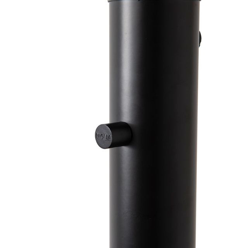 Nova California Lodi 92in 1-Light Arc Floor Lamp | Mid-Century Modern Matte Black Walnut and Gold Leaf | Living Room & Reading | Model 2110500MB