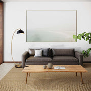Nova California Luna Bella 24in 1-Light Chairside Arc Floor Lamp | Mid-Century Modern Weathered Brass Matte Black and Gold-Leaf | Model 2110744BG