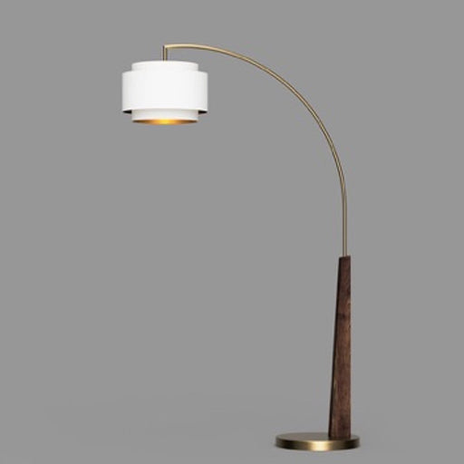 Nova of California Coronado 1Lt Arc Floor Lamp, Walnut/Black/White - 2110772WB