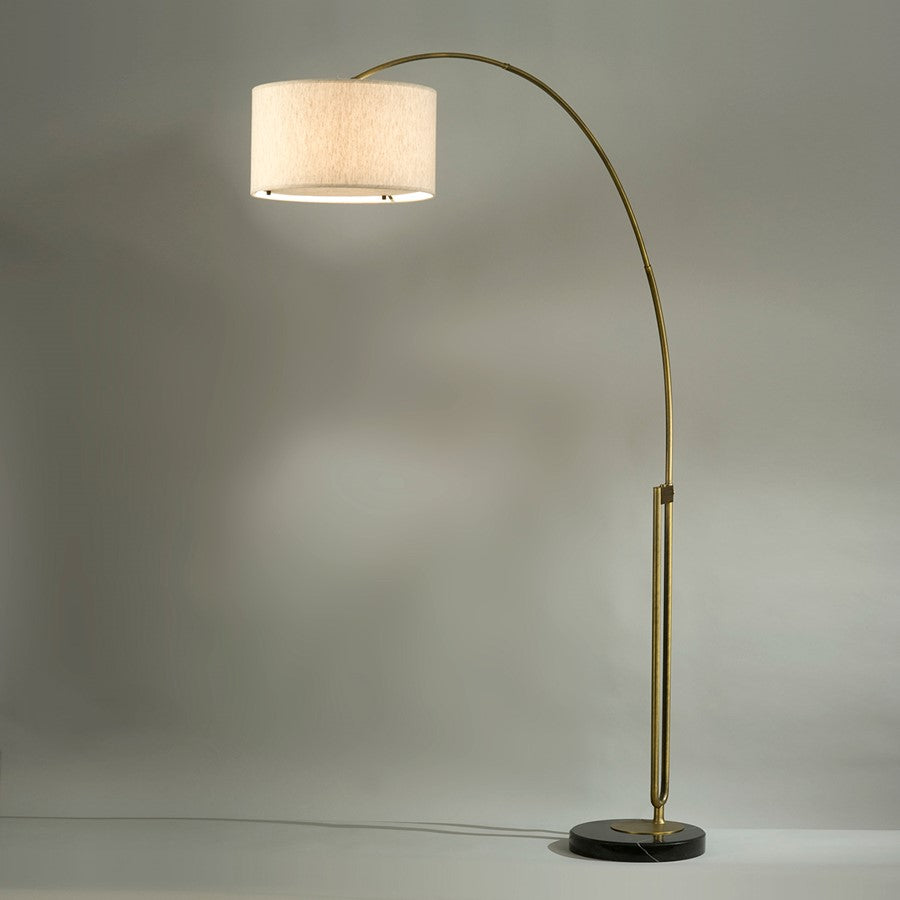 Nova of California Viborg 1Lt Arc Lamp, Brass/Brass - 2110799WB