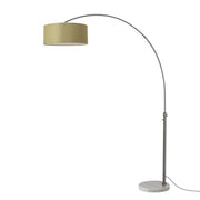 Nova California Float 92in 1-Light Arc Lamp | Industrial Black Nickel and Avocado Linen | Living Room & Reading Nook | 1500 Lumens | Model 2110823AV