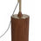 Nova California Tambo 1 Light Arc Lamp, Walnut/Brass/White Linen