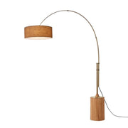 Nova California Tambo 92in 1-Light Arc Lamp | Mid-Century Weathered Brass and Burlap Linen | Living Room & Bedroom | 68 x 18 x 92 in | Model 2110839BU
