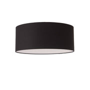 Nova California Stretch 17in 1-Light Flush Mount | Modern Weathered Brass and Black Linen Drum | Hallway & Bedroom | Model 2110843BK