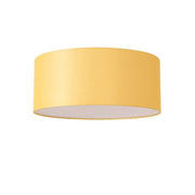 Nova California Stretch 17in 1-Light Flush Mount | Modern Weathered Brass and Mustard Linen | Bedroom & Living Room | Model 2110843MU