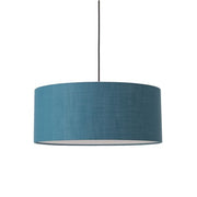 Nova California Stretch 15in 1-Light Pendant | Modern Weathered Brass and Pool Blue Linen | Kitchen Island & Dining Room | Model 2110847BL