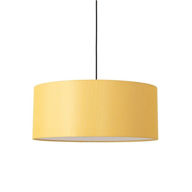 Nova California Stretch 15in 1-Light Pendant | Modern Weathered Brass and Mustard Linen | Kitchen Island & Dining Room | Model 2110847MU