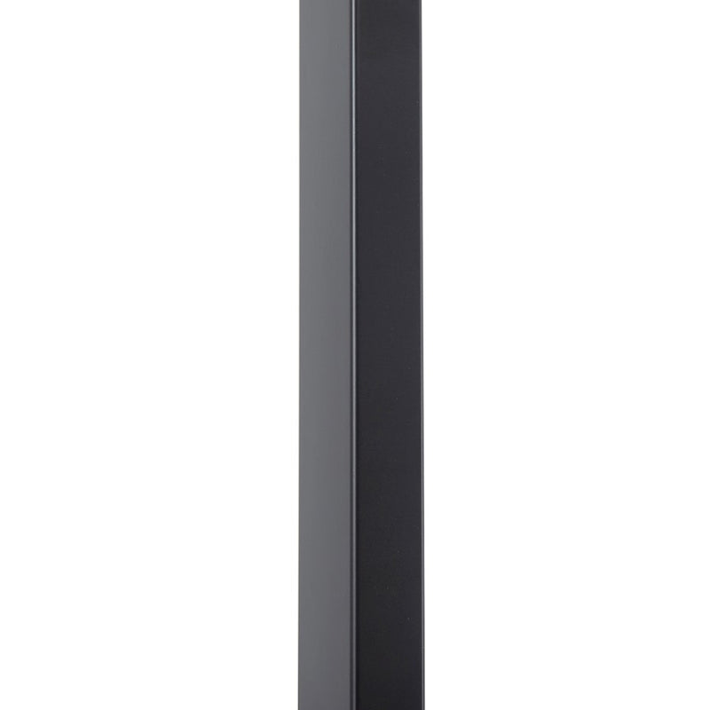Nova California Stretch 87in 1-Light Arc Floor Lamp | Modern Black Steel and White Linen | Living Room & Bedroom | 17 x 49 x 87 in | Model 2110923
