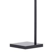Nova California Stretch 75in Chairside Arc Floor Lamp | Modern Matte Black and White Linen Shade | Living Room & Bedroom | Model 2110924