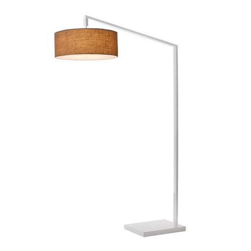 Nova California Stretch 75in 1-Light Arc Lamp | Industrial White and Burlap Linen | Living Room & Bedroom | 72 x 24 x 75 in | Model 2110927BU