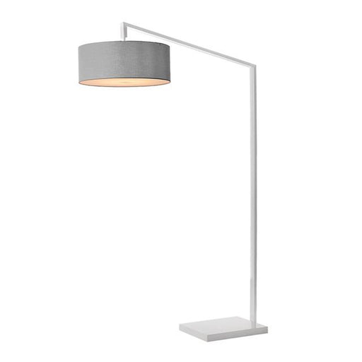 Nova California Stretch 75in 1-Light Arc Lamp | Industrial White and Cashmere Gray Linen | Living Room & Bedroom | 72 x 24 x 75 in | Model 2110927CG