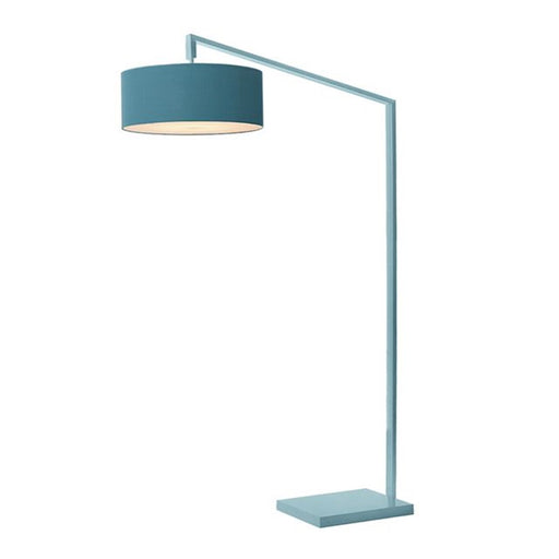 Nova California Stretch 75in 1-Light Arc Lamp | Industrial Pool Blue and Pool Blue Linen | Living Room & Bedroom | 72 x 24 x 75 in | Model 2110930BL