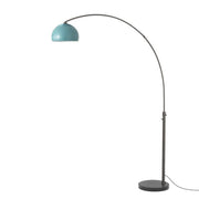 Nova California Float Half Dome 92in 1-Light Arc Lamp | Modern Pool Blue Steel | Living Room & Home Office | 68 x 18 x 92 in | Model 2113820BL