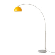 Nova California Float Half Dome 92in 1-Light Arc Lamp | Modern Mustard Steel and White Marble | Living Room & Home Office | Model 2113822MU