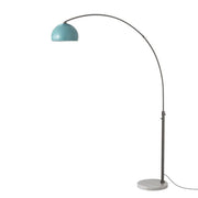 Nova California Float Half Dome 92in 1-Light Arc Lamp | Modern Pool Blue Steel Shade and Black Nickel Body | Living Room & Reading | Model 2113823BL