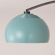 Nova California Float Half Dome 92in 1-Light Arc Lamp | Modern Pool Blue Steel Shade and Black Nickel Body | Living Room & Reading | Model 2113823BL