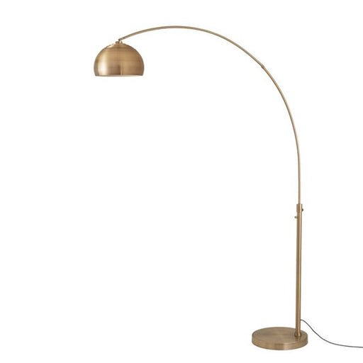 Nova California Float 92in 1-Light Arc Lamp | Modern Weathered Brass Steel Shade | Living Room & Home Office | 68 x 18 x 92 in | Model 2113824WB