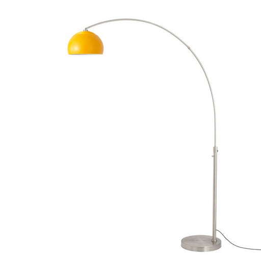 Nova California Float Half Dome 92in 1-Light Arc Lamp | Modern Mustard Steel Shade | Living Room & Reading Nook | 68 x 18 x 92 in | Model 2113825MU