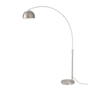 Nova California Float Half Dome 92in 1-Light Arc Lamp | Modern Satin Nickel Steel Shade | Living Room & Reading Nook | Model 2113825SN