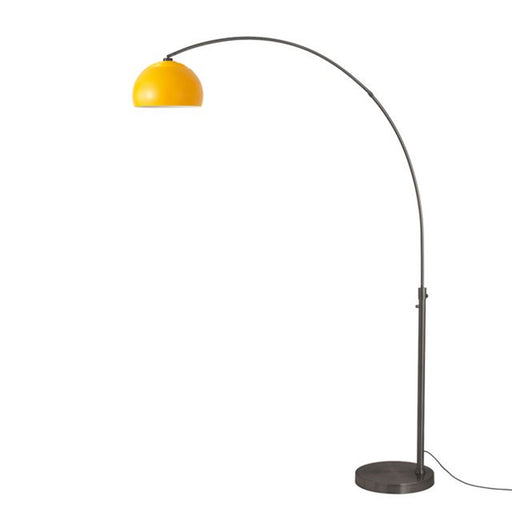 Nova California Float Half Dome 92in 1-Light Arc Lamp | Modern Mustard Steel Shade | Living Room & Reading Nook | 1500 Lumens | Model 2113826MU