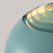 Nova California Tambo Half-Dome 68in 1-Light Arc Floor Lamp | Mid-Century Weathered Brass and Pool Blue Steel | Living Room & | Model 2113832BL
