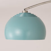 Nova California Tambo 92in 1-Light Arc Lamp | Mid-Century Modern Pool Blue Steel Shade and Satin Nickel Body | Living Room & | Model 2113833BL