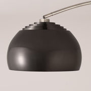 Nova California Tambo Half-Dome 92in 1-Light Arc Lamp | Modern Black Nickel and Satin Nickel | Living Room & Home Office | Model 2113834BN