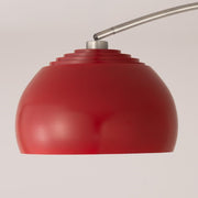 Nova California Tambo 92in 1-Light Arc Lamp | Mid-Century Crimson Red Steel and Satin Nickel | Living Room & Home Office | Model 2113834CR