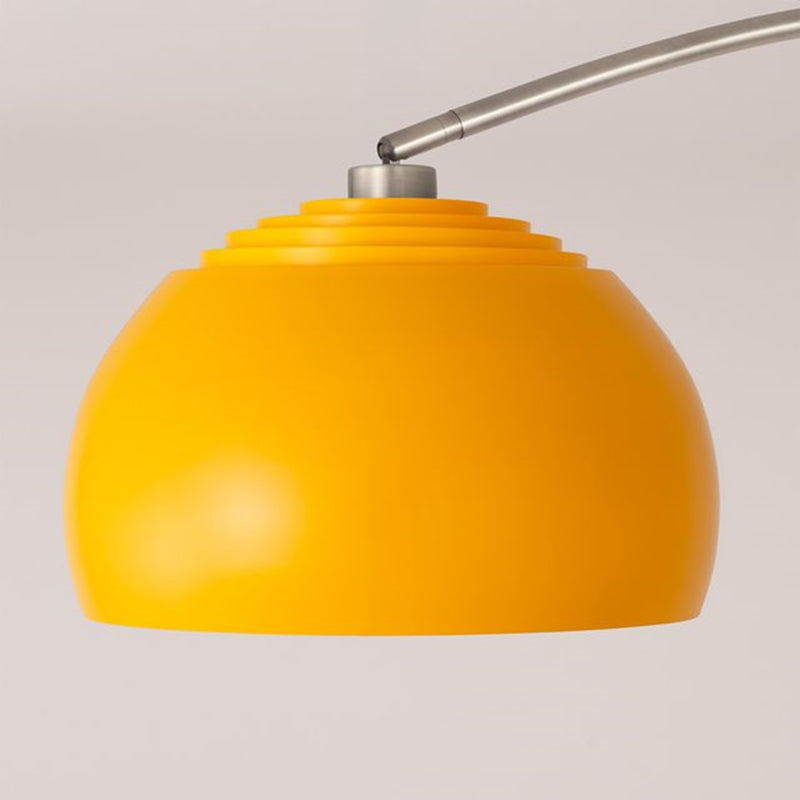 Nova California Tambo 92in 1-Light Arc Lamp | Mid-Century Mustard Steel and Satin Nickel | Living Room & Home Office | Model 2113834MU