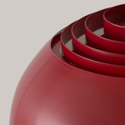 Nova California Half Dome 13in 1-Light Wall Sconce | Mid-Century Satin Nickel and Crimson Red Steel | Living Room & Bedroom | Model 2113836CR