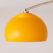Nova California Half Dome 13in 1-Light Wall Sconce | Mid-Century Satin Nickel and Mustard Steel | Living Room & Bedroom | Model 2113836MU