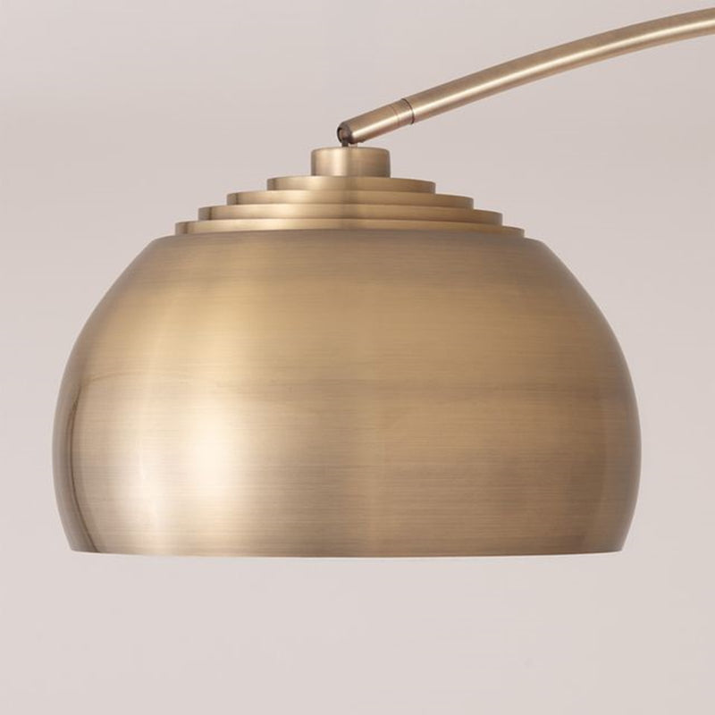 Nova California Half Dome 18in 1-Light Wall Sconce | Modern Weathered Brass Steel | Living Room & Reading Nook | 18 x 5 x 13 in | Model 2113836WB