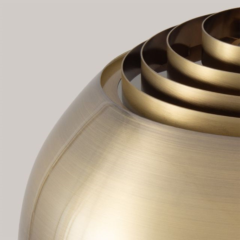 Nova California Tambo Half Dome 92in 1-Light Arc Lamp | Mid-Century Weathered Brass Steel and Natural Ash Wood | Living Room & | Model 2113839WB
