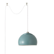 Nova California Half Dome 18in 1-Light Swag Lamp | Modern Pool Blue Steel Shade | Living Room & Bedroom | 18 x 11 x 11 in | Model 2113840BL