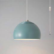 Nova California Half Dome 18in 1-Light Swag Lamp | Modern Pool Blue Steel Shade | Living Room & Bedroom | 18 x 11 x 11 in | Model 2113840BL