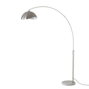 Nova California Float Luna Bella 92in 1-Light Arc Lamp | Modern Satin Nickel/White Steel Shade and Satin Nickel Steel Body | Living | Model 2114822SN