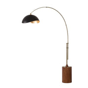 Nova California Tambo Luna Bella 92in 1-Light Arc Lamp | Weathered Brass and Matte Black/Gold Steel Shade | Living Room & Home | Model 2114832MG
