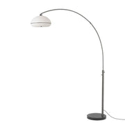 Nova California Float Morelli 85in 1-Light Arc Lamp | Modern White Lucite and Black Nickel | Living Room & Reading Nook | Model 2115820BKN