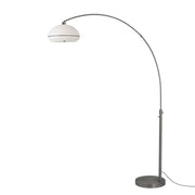 Nova California Float Morelli 92in 1-Light Arc Lamp | Modern Black Nickel and White Lucite Shade | Living Room & Bedroom | Model 2115826BKN