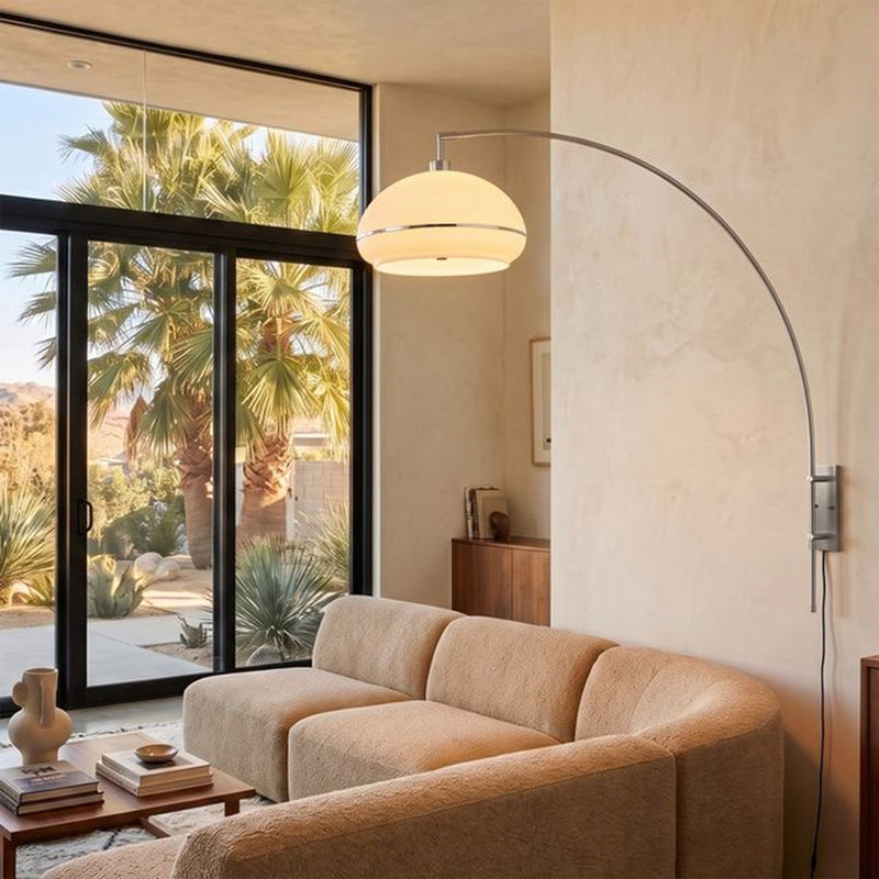 Nova California Morelli 18in 1-Light Wall Sconce | Modern Weathered Brass and Satin Nickel with White Lucite | Living Room & | Model 2115836SN